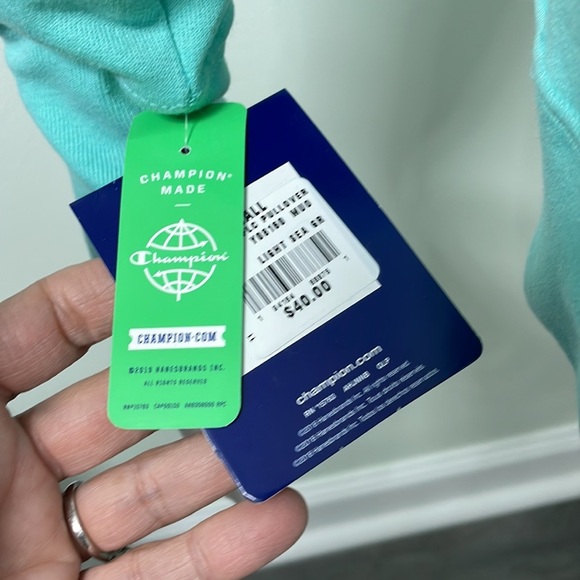 Champion Reverse Weave Mint Crewneck Sweatshirt Small NEW - Picture 4 of 6